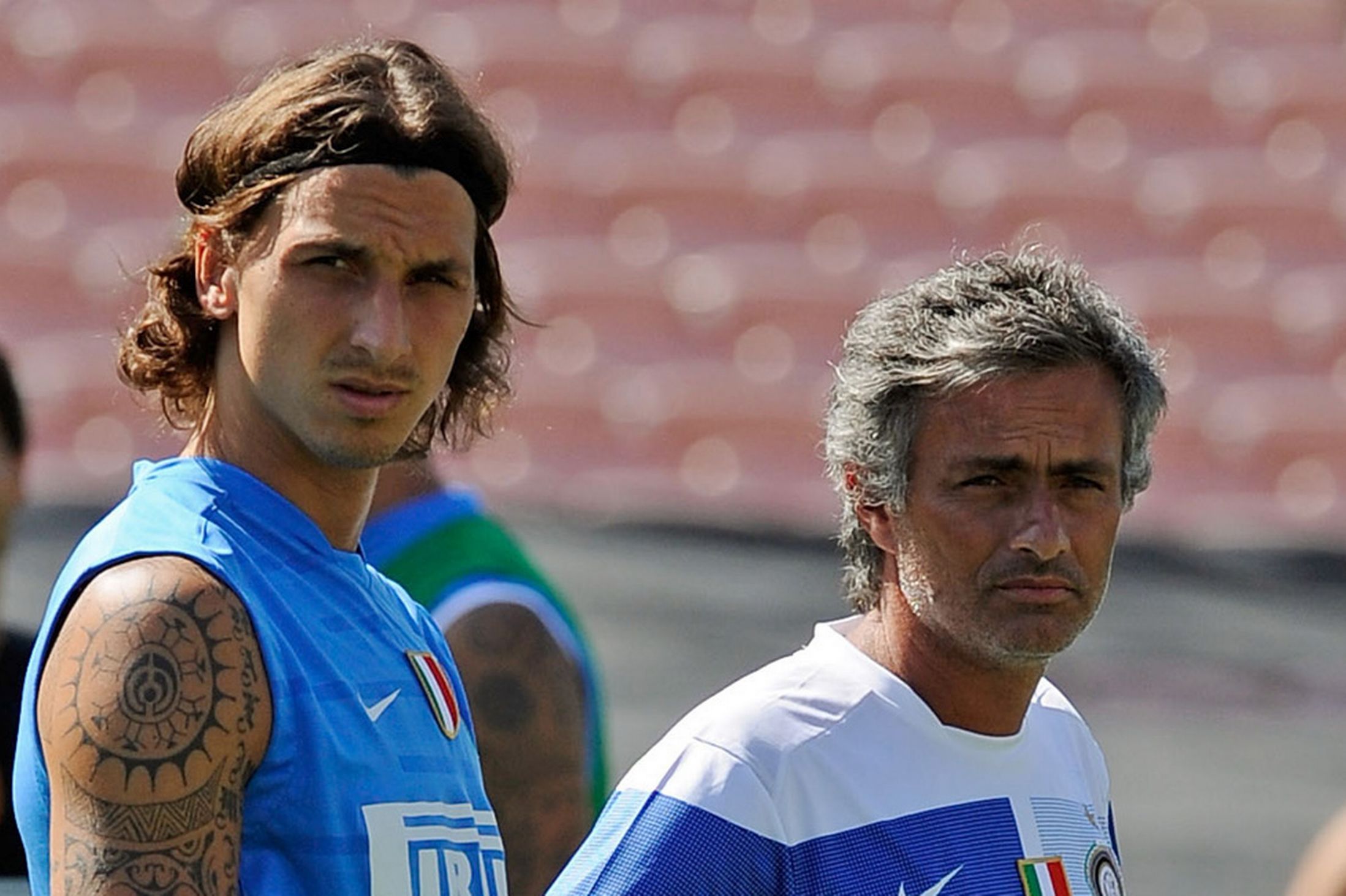 Zlatan och Mou, då tillsammans i Inter, nu på varsin sida av planen! Foto: Mirror