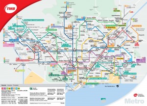 karta över Barcelonas tunnelbana