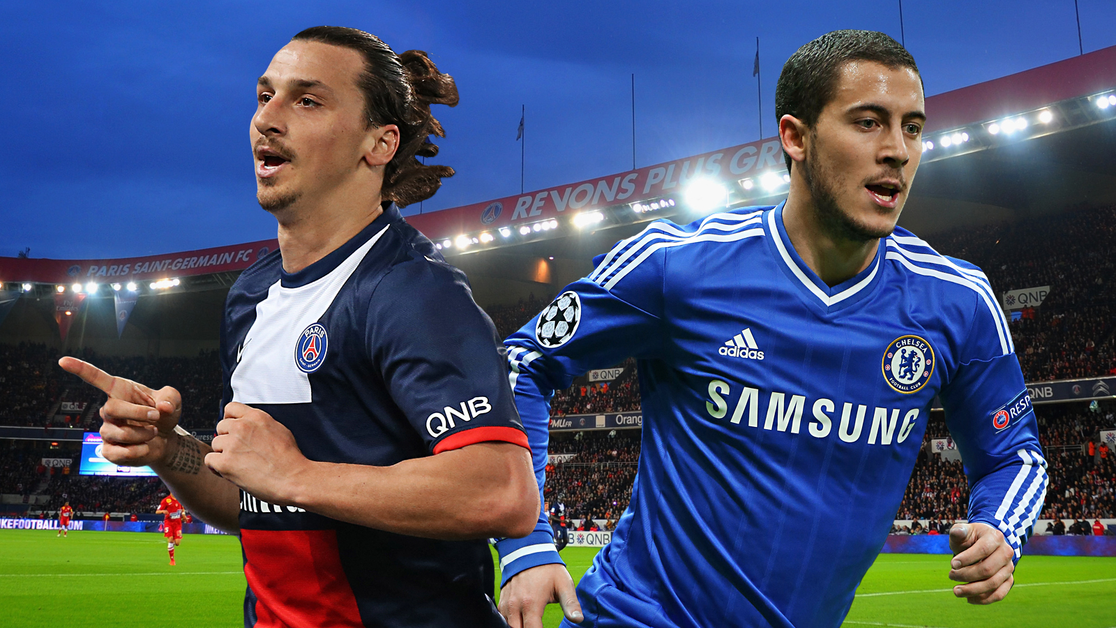 Zlatan och Hazard blir två nyckelfigurer i mötet mellan PSG och Chelsea