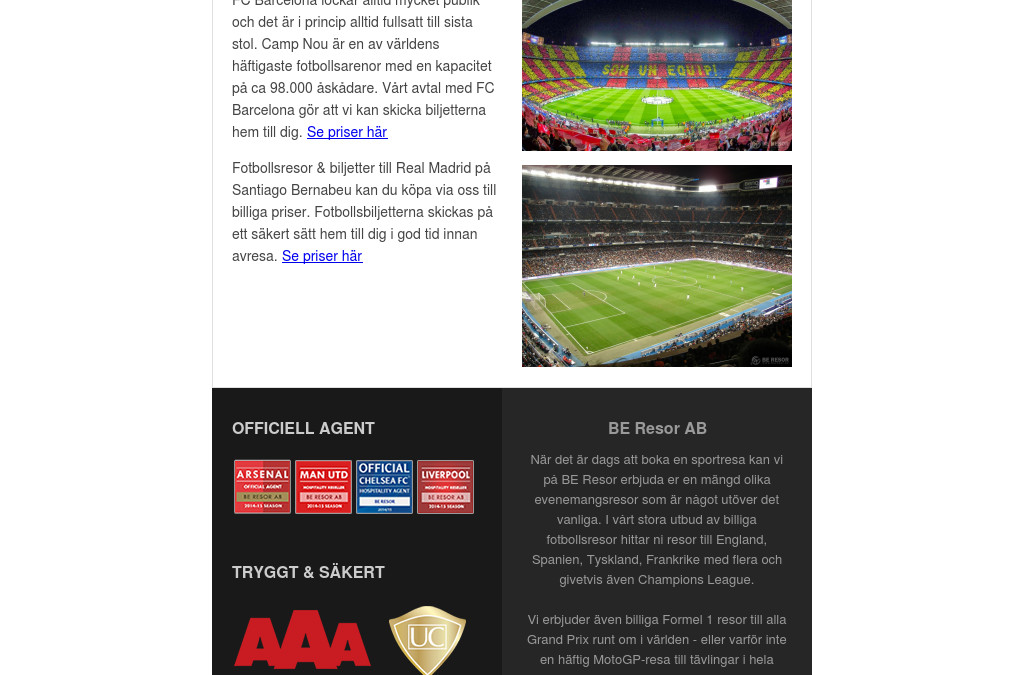 Fotbollsresor till Spanien