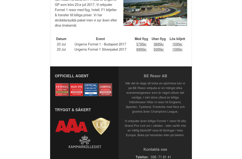 F1 resa till Ungern 2017