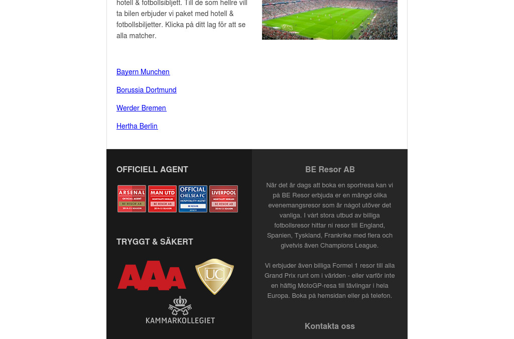 Fotbollsresor till Tyskland