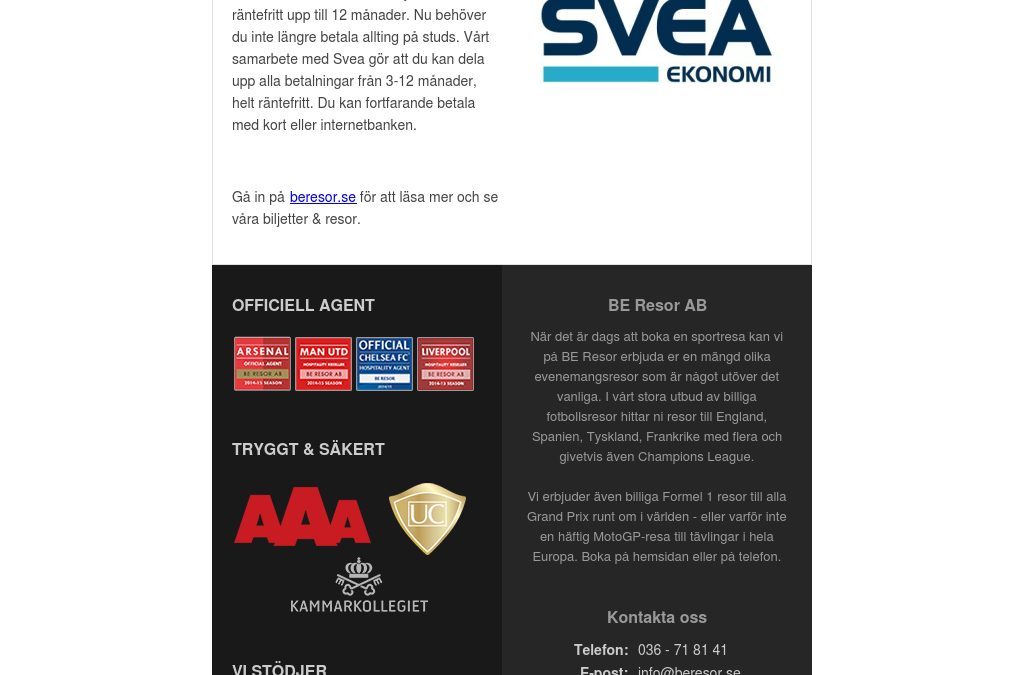 Räntefri delbetalning på biljetter & resor